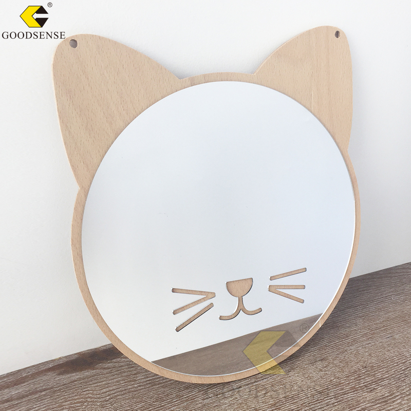 Goodsense Cat Shape Acrylic Plastic Perspex Decoration Mirror New Custom Unbreakable Printing Wall Sticker Decor Acrylic Mirror