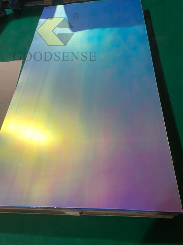 Goodsense Hoja iridiscente ThiThin 3mm Crystal Lightweight Aurora Perspex Richroic Roof Removable Gradient Plexiglass Panel Radiant Iridescent Glassless Plastic Acrylic Rainbow Sheet Manufacturer