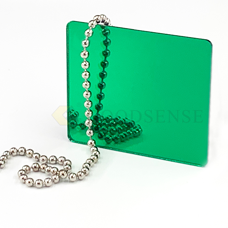 Wholesale Custom-shaped Green Acrylic Mirror High-clarity Perspex Panels for Craft Display And Decoration