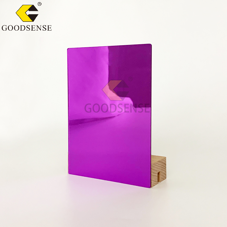 Goodsense Mica Let Idea Catch Shape PMMA Reflective PMMA Plastic Mirror Colored Baby Shower Wedding Signage Designer Non-breakable Mirror Lucite Purple Dual Mirror Acrylic Board Distributor