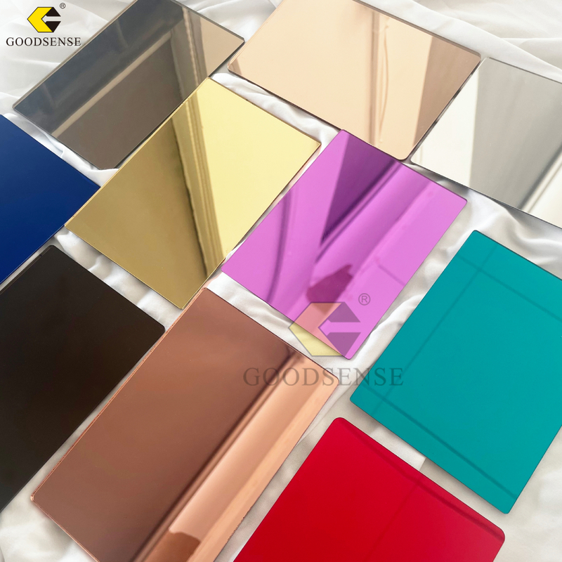 Goodsense Top Selling Yakeli Self Adhesive Acrylic Mirror Sheet Mirror Tiles Flexible Plastic Mirror Panel PMMA 2MM Thick Wall Stickers Mirror Frameless Small Mirror Manufacturer