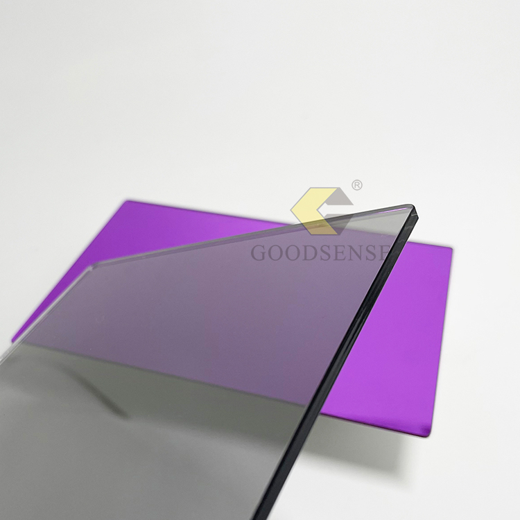 Goodsense Grey Acrylic Two Way Mirror Sheet Supplier GSAMH Chemcast Safety Glass Mirror Organic Acryl 3d Acrylic Mirror See Through Half Mirror Plate Australia for Chess Table