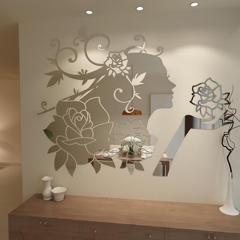 Acrylic Mirror Wall Sticker, How To Apply Mirror Wall Stickers